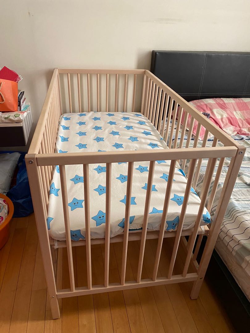 IKEA SNIGLAR cot bed with mattress, Babies & Kids, Baby Nursery & Kids