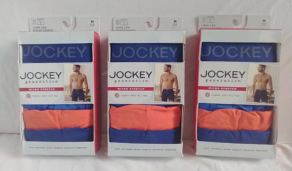 JOCKEY Men Boxer Brief Long Leg Medium 32-34 Stay Cool Stretch