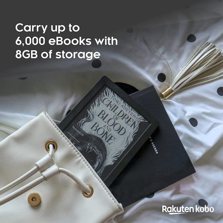 Kobo Clara HD (Category: E-Readers) located in Tanauan. Submitted by ReadinGadgets (Listing ID 1136406904, Image 3). Description: WHAT'S INCLUDED: 📦 Kobo Clara HD 📦 Manual 📦 USB Cable DEVICE SPECIFICATIONS: 💡 6" Carta E Ink touchscreen display 💡 300 ppi resolution (1072 x 1448) 💡 ComfortLight PRO automatically changes colour temperature to help reduce blue-light exposure 💡 8GB of on-board memory can store up to 6,000 eBooks, giving you a p