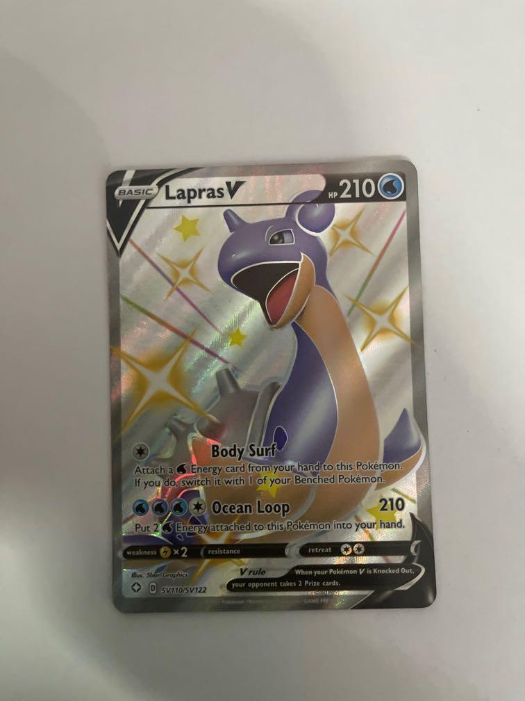 Near Mint Ultra Rare Lapras V SV110/SV122 Holo Full Art Pokemon Card 