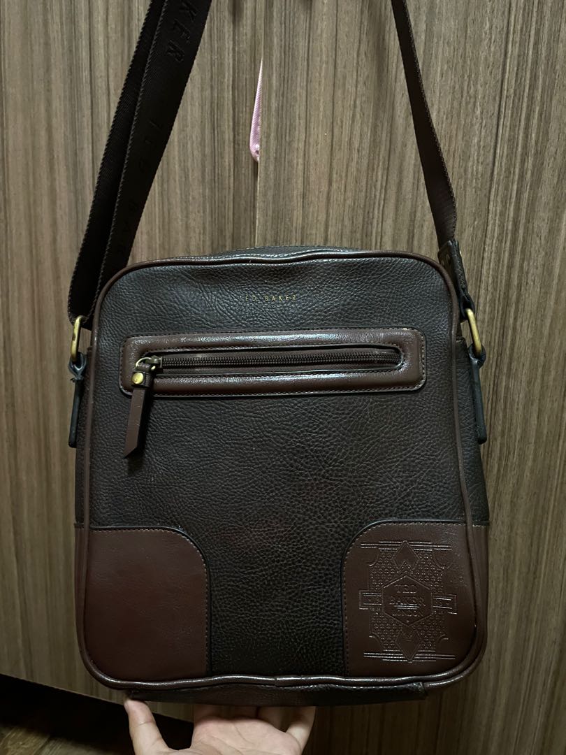 Ted baker embossed messenger sale bag