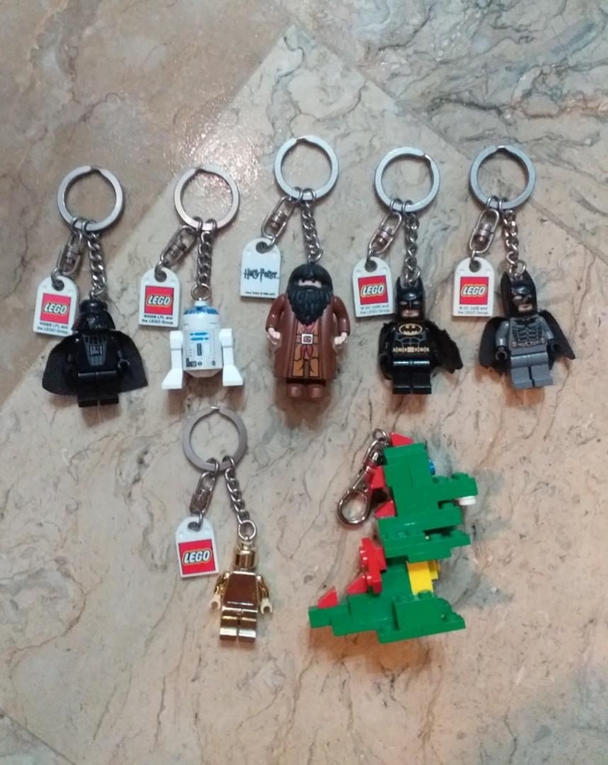 Lego Minifigures Keychain Set Batman Vader R2D2 Hagrid Harry Potter