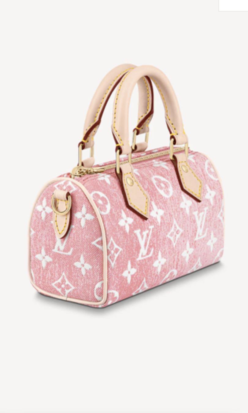 Louis Vuitton Monogram Denim Rose Nano Speedy Bag For Sale at 1stDibs   louis vuitton nano speedy mochi pink, denim nano speedy, pink nano speedy  bag
