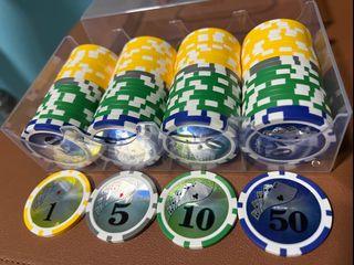 Mahjong Poker Chips $200 x 4 pax