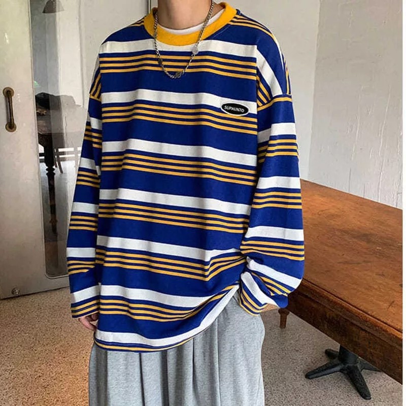 Oversized striped cheap t shirt mens