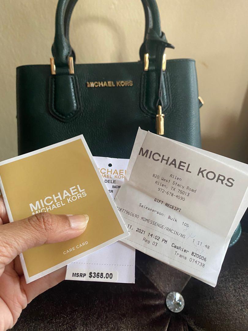 Michael Kors Adele in Emerald Green, Women's Fashion, Bags & Wallets,  Clutches on Carousell