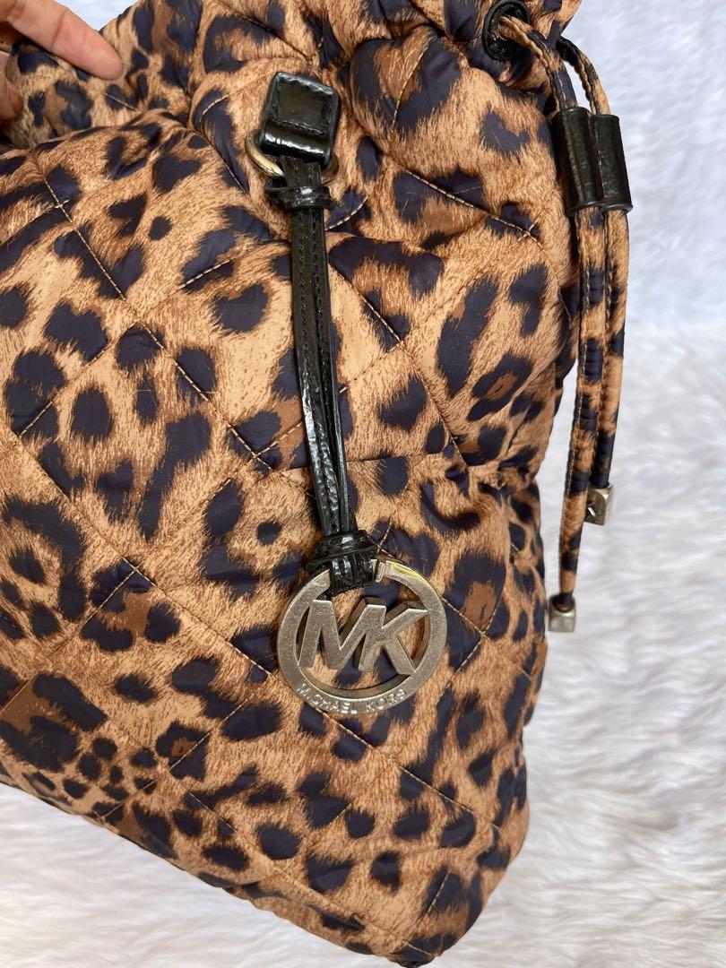 Michael Kors Leopard Print Drawstring Bag, Women's Fashion, Bags & Wallets, Tote  Bags on Carousell