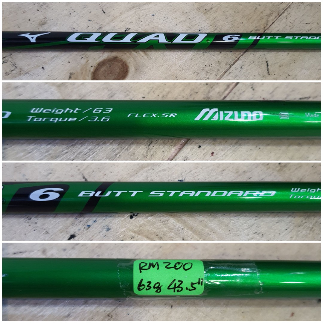 Mizuno Quad 6 Driver shaft flex SR 63g 43.5