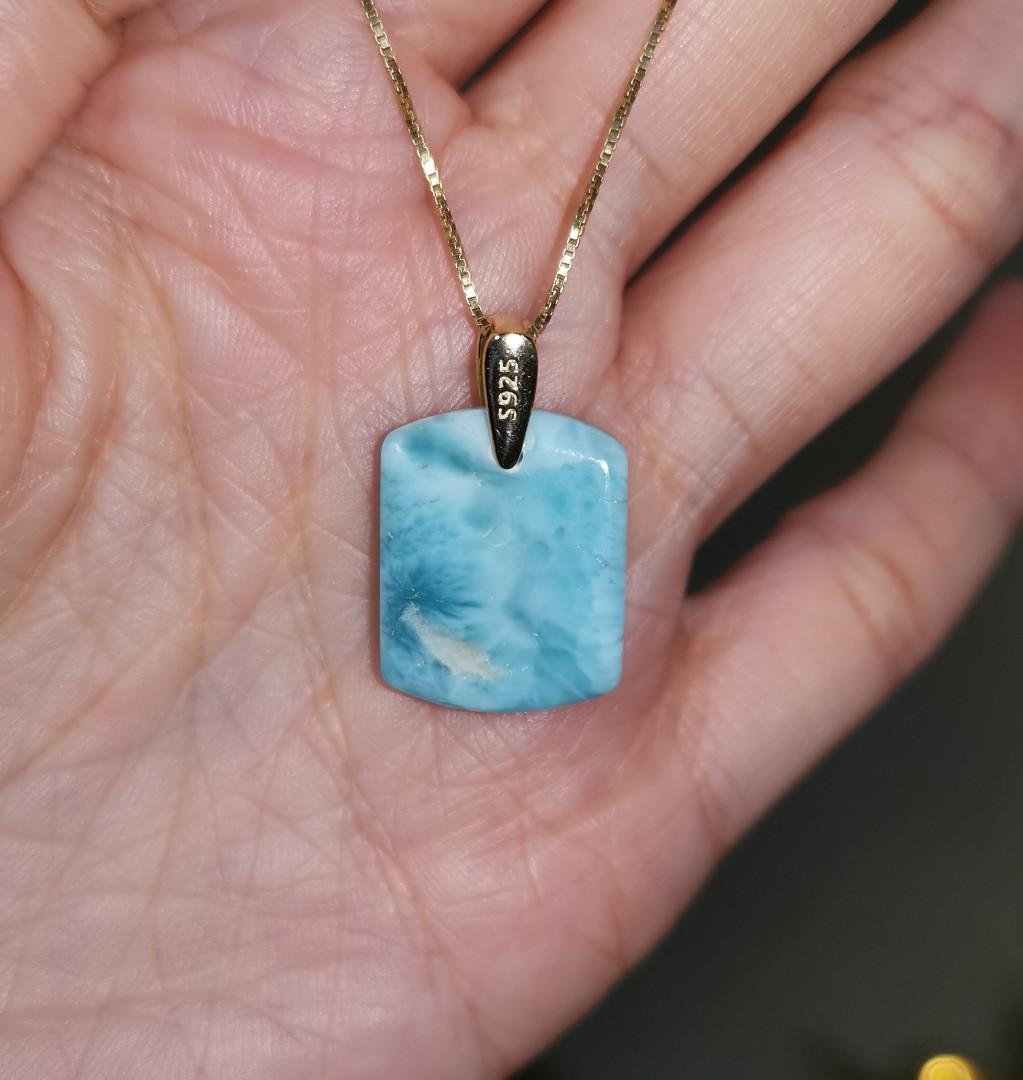 Raw store larimar necklace