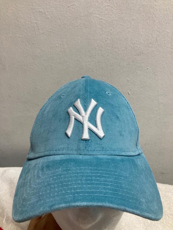 New Era 9Forty NY cap in sky blue cord