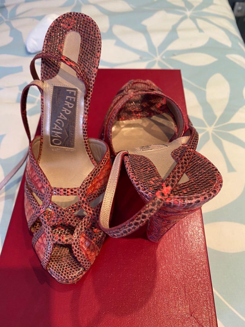 Ferragamo sale red sandals
