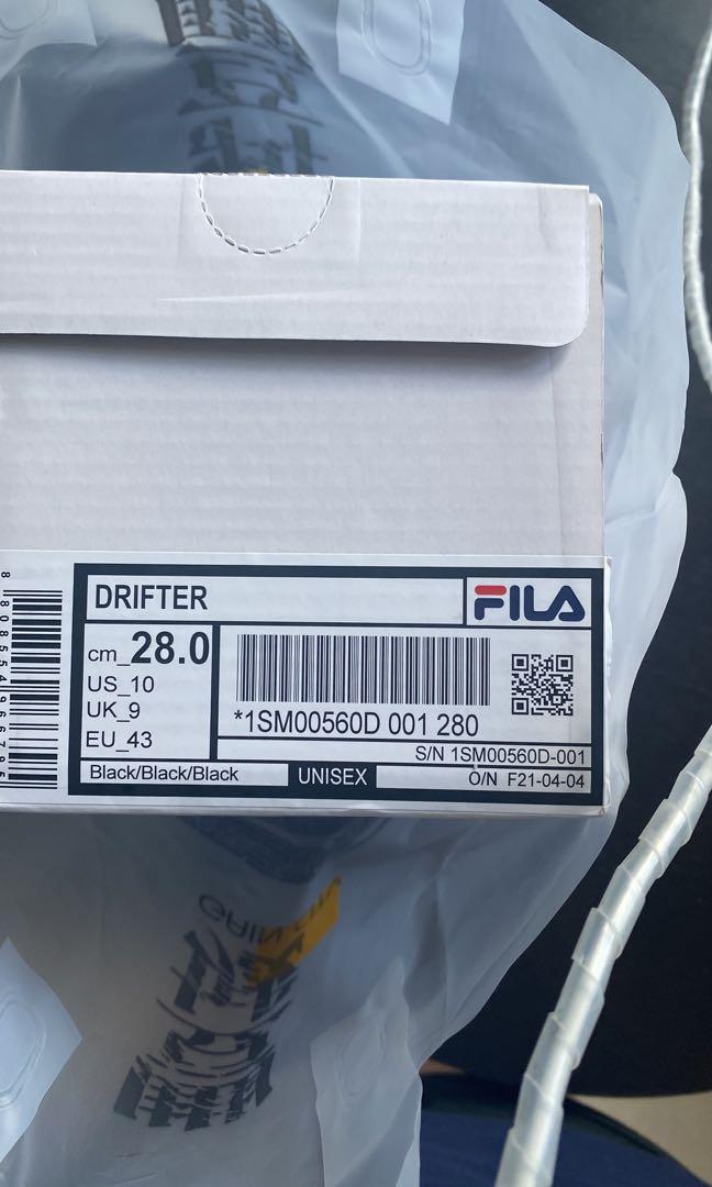 Fila slides size cheap