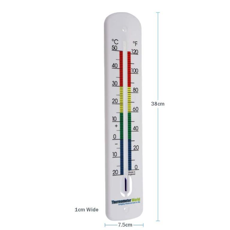 Large Outdoor Thermometer for Patio and Outside Garden 380 mm - Outside  Thermometer Large Easy to Read with Large Numbers and Coloured Zones  Outdoor