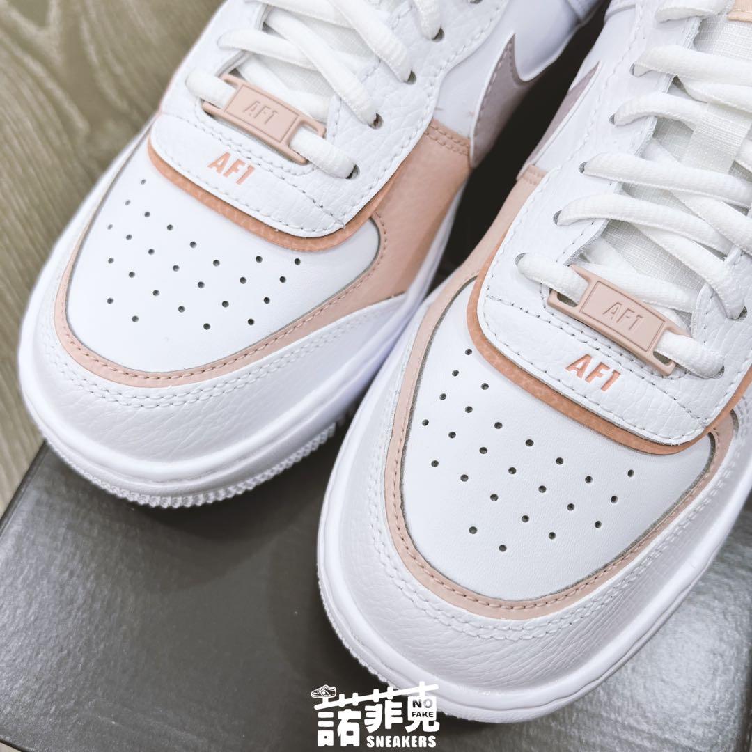 Nike Air Force 1 Shadow 乾燥粉紫拼接休閒鞋22.5-25.5cm, 她的時尚