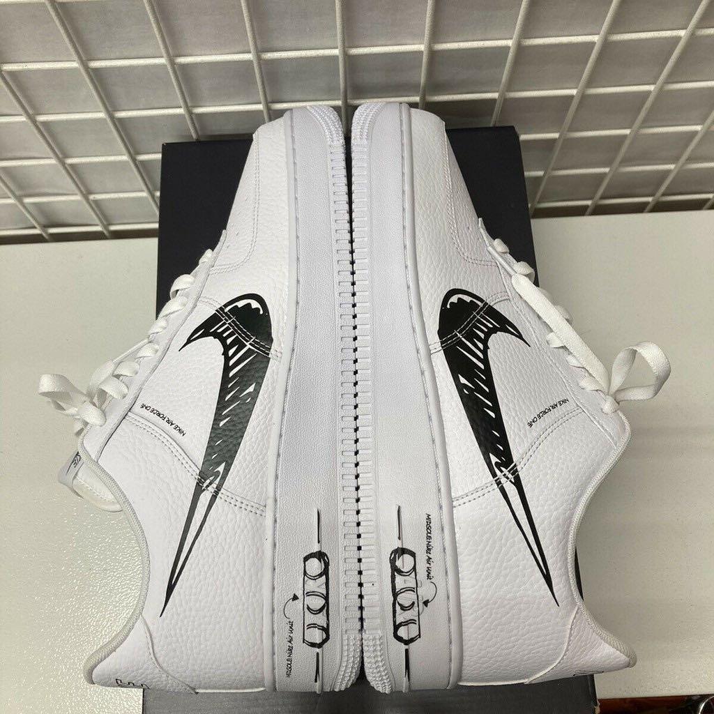 Nike Air Force 1 SKETCH BLACK Men s Fashion Footwear Sneakers
