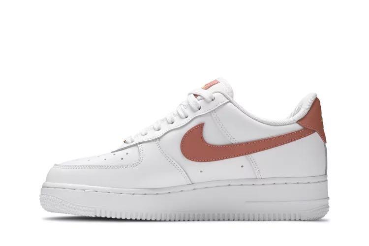 Nike Air Force rust pink with gold mini tick Women s Fashion