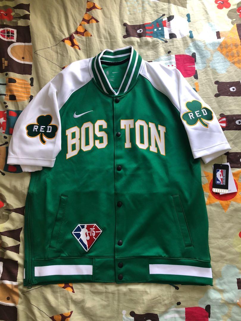 Boston celtics warm sales up jacket nike
