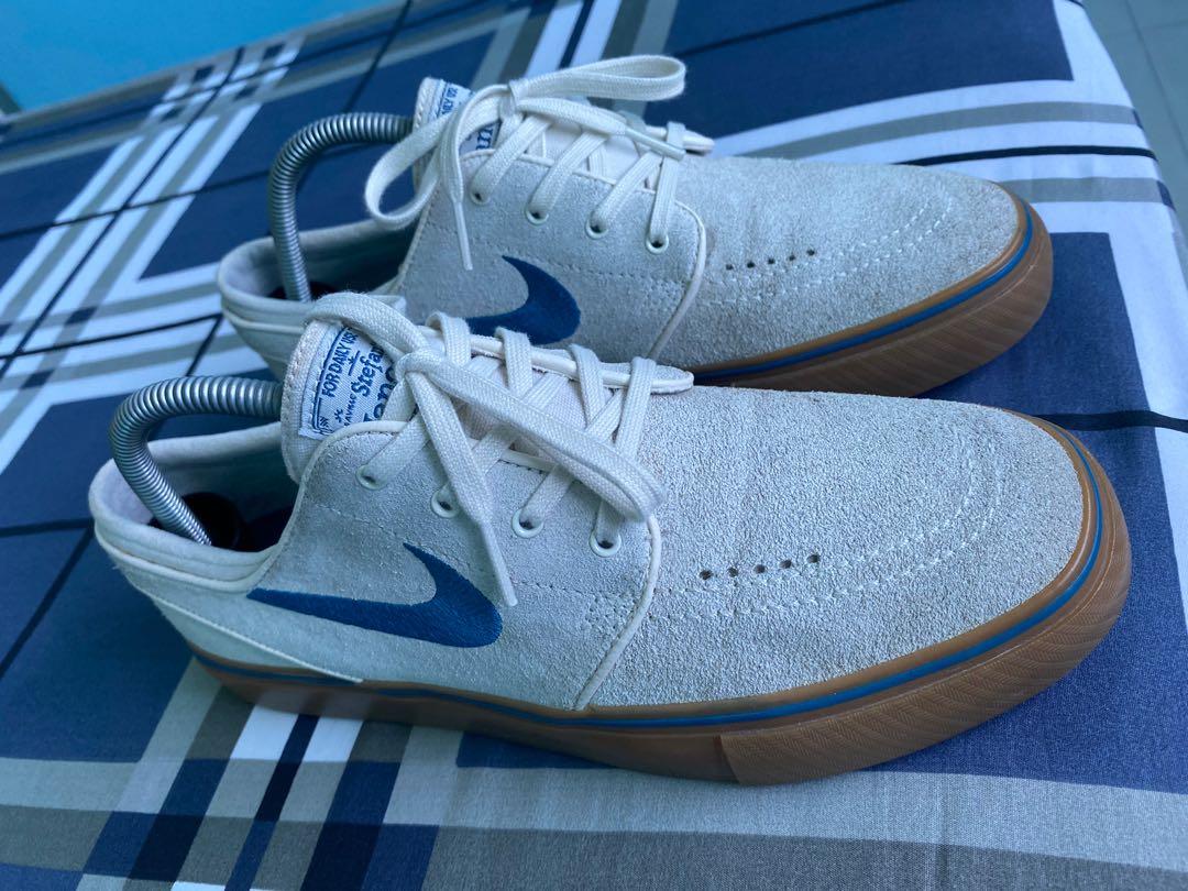 Sb janoski ivory blue  and  gum skate shoes