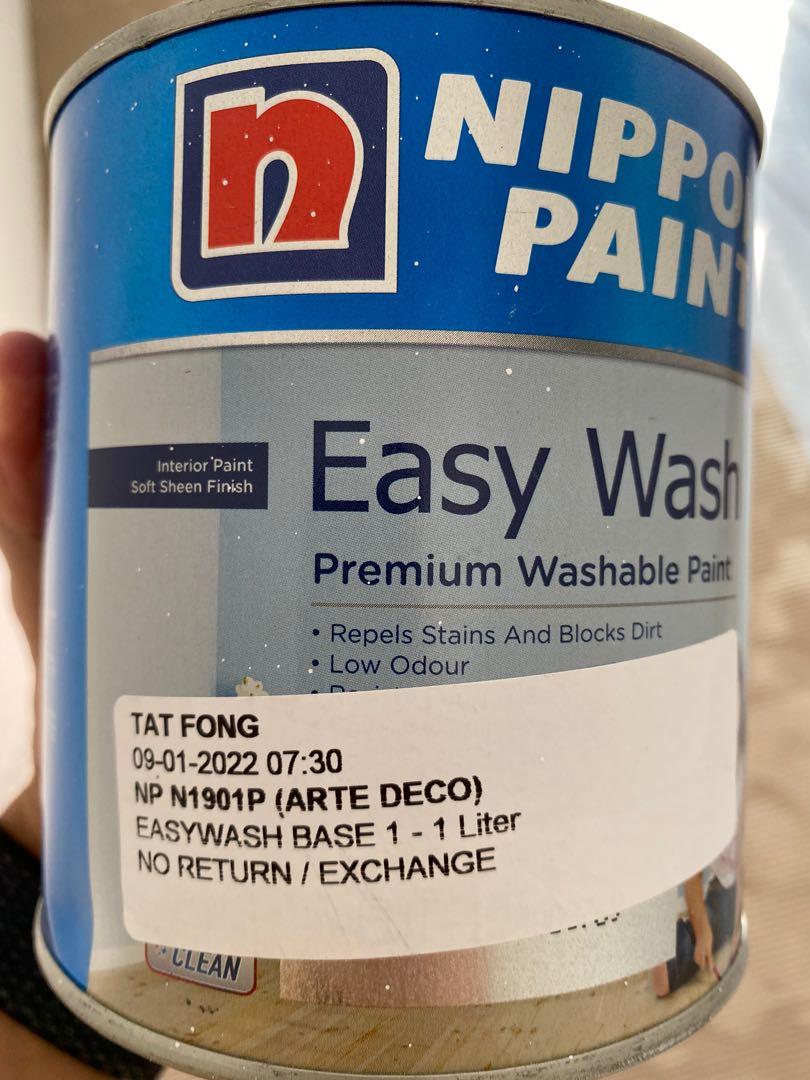 Nippon Paint Easy Wash 1L (Arte Deco), Furniture & Home Living, Home Improvement & Organisation