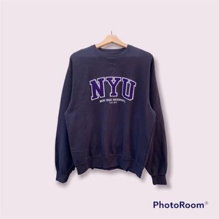 nyu embroidered sweatshirt