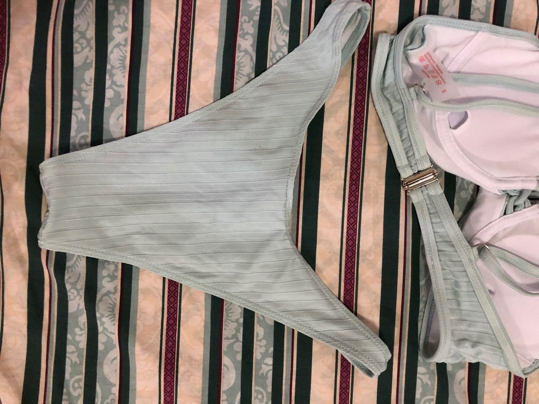 pastel green bikini, Women's Fashion, Swimwear, Bikinis & Swimsuits on