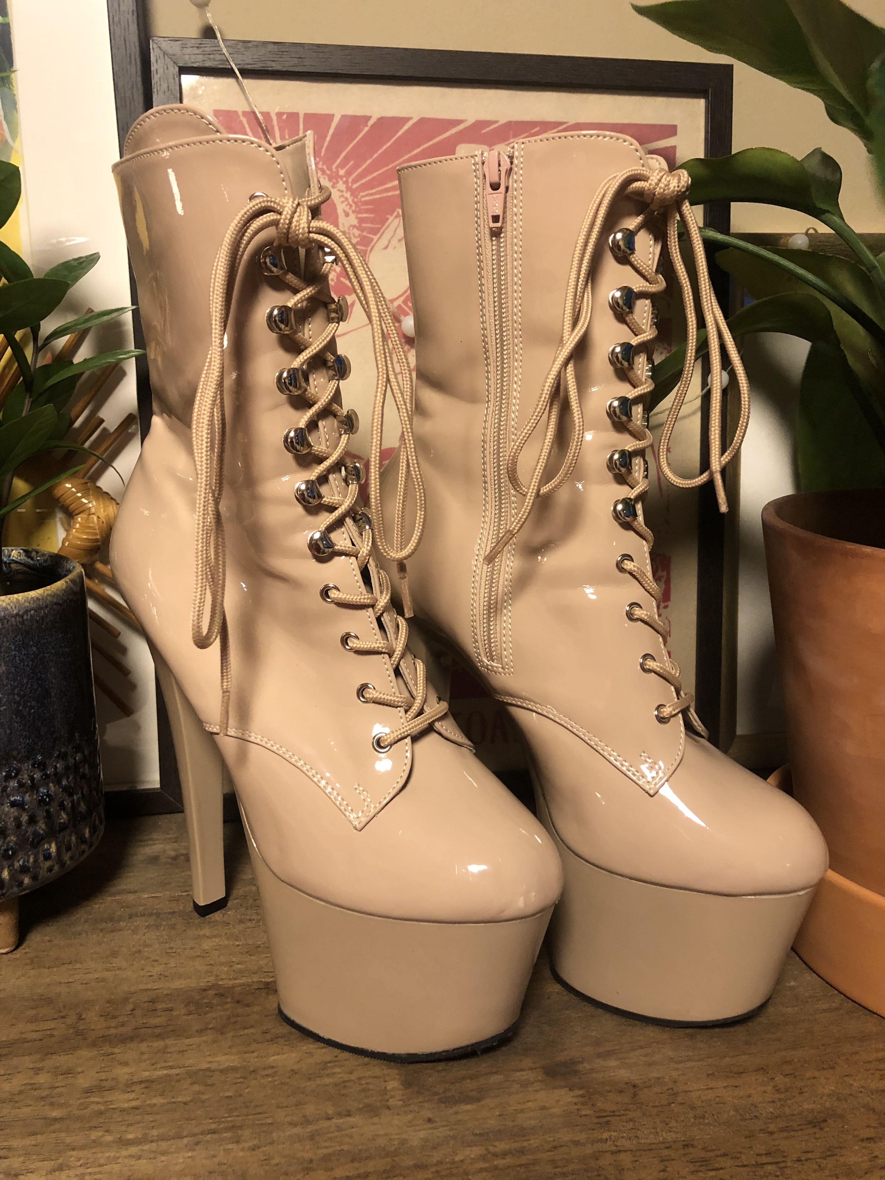 Pleasers Sky 1020 Nude US9 Women s Fashion Footwear Boots on Carousell