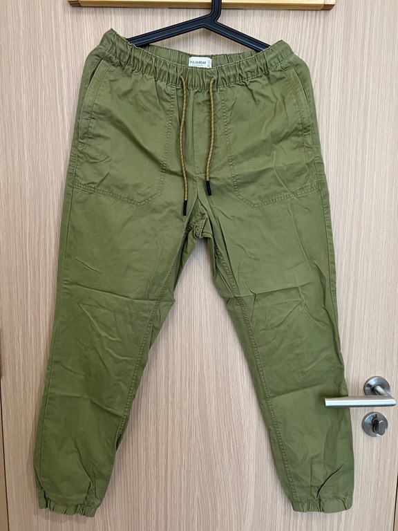 Pull Bear Green Joggers Men s Fashion Bottoms Trousers on Carousell
