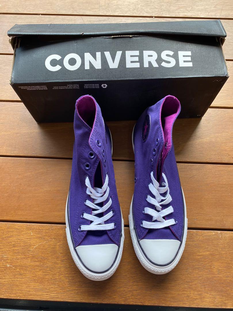 Purple chuck taylor best sale shoes