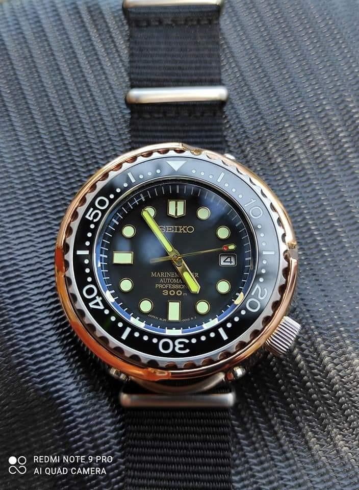 Seiko Mod Emperor Tuna Gold Luxury Watches on Carousell