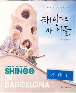 SHINee (Onew, Key, Taemin) in Barcelona photobook/journal + Taemin nametag [kpop]