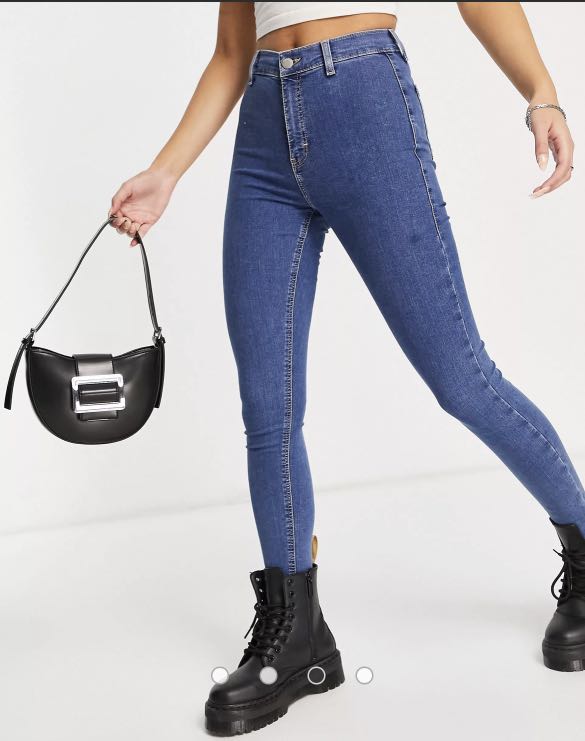 TOPSHOP Jamie Jeans in Mid Blue (W30L32 