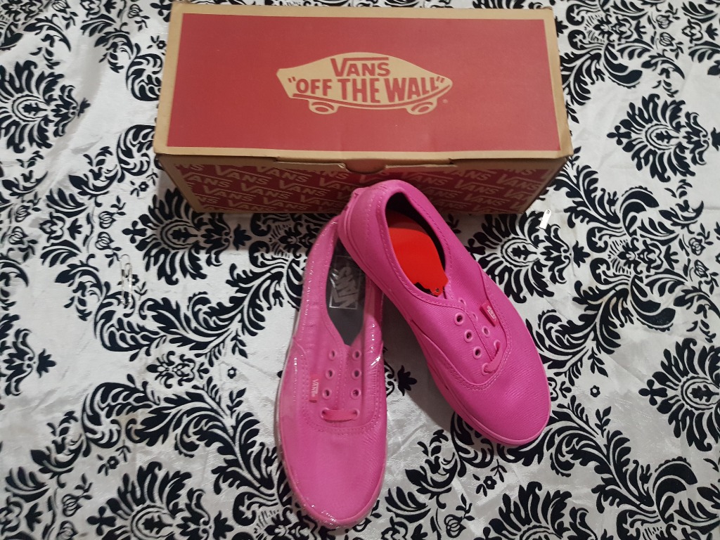 Vans authentic pink mono sale