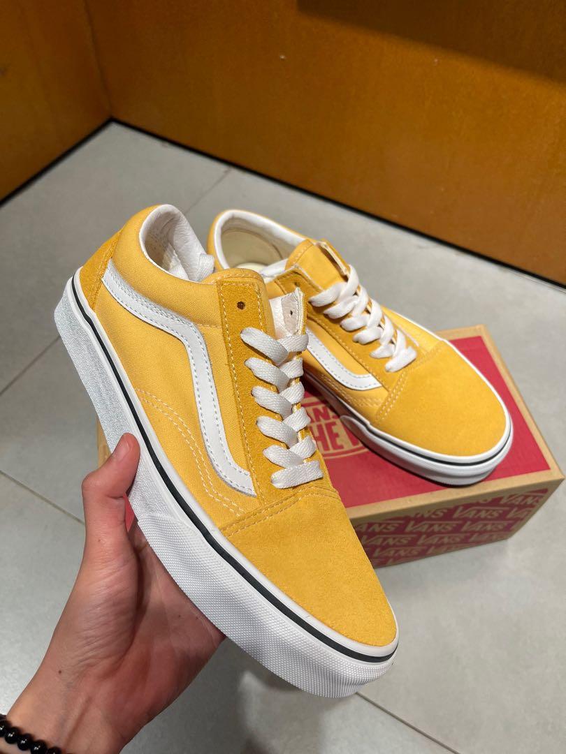Vans old skool yellow white on sale