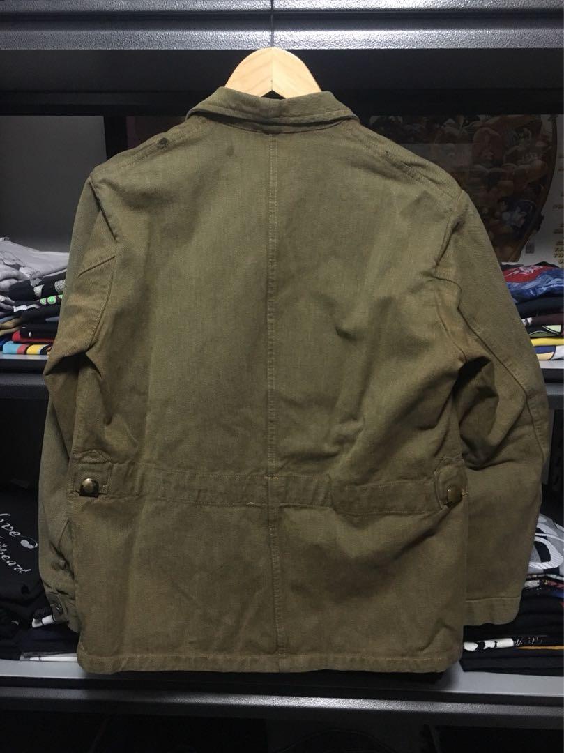 Vintage Military Denim Jacket, Men's Fashion, Coats, Jackets and