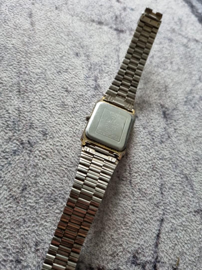 Vintage Swistar Quartz 22k Gold Electroplated Watch Not Working