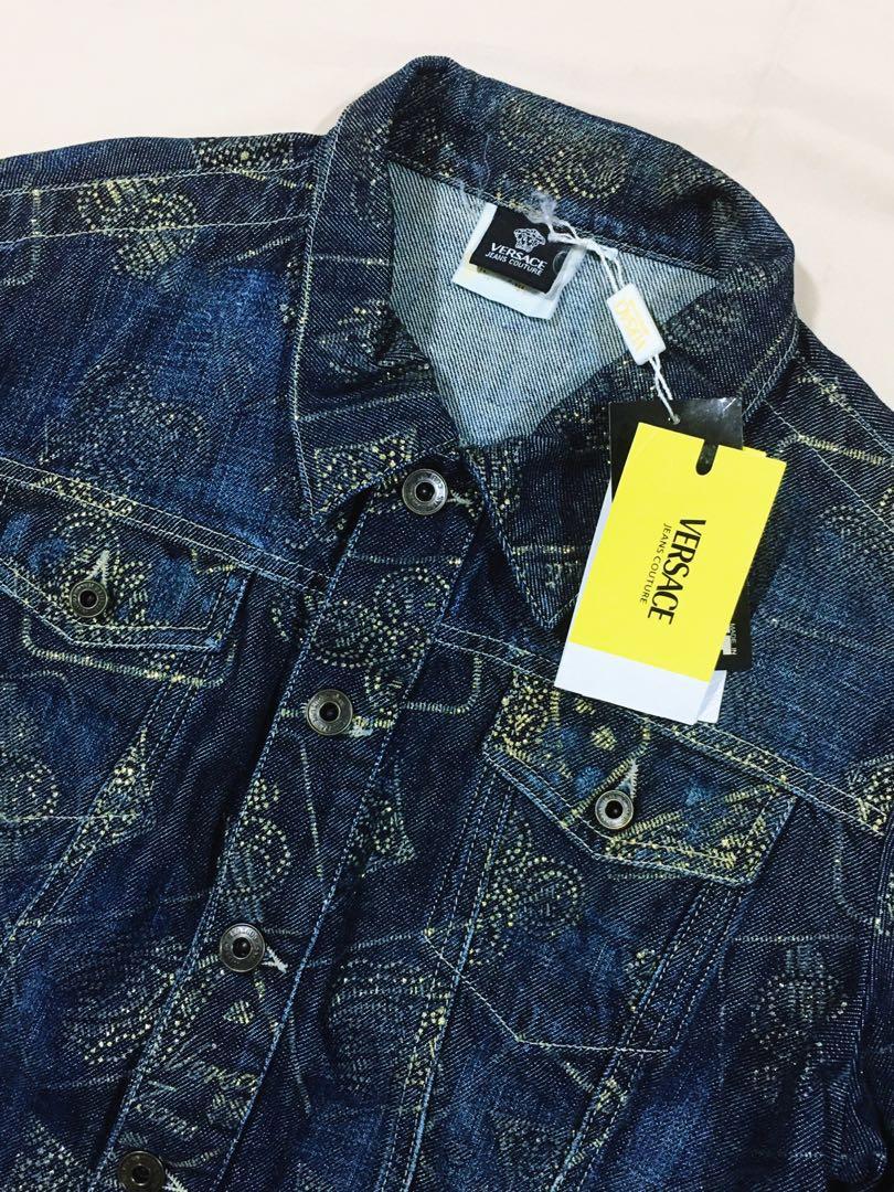 Vintage 70's VERSACE JEANS COUTURE DENIM BLING Women's JACKET Playing Cards