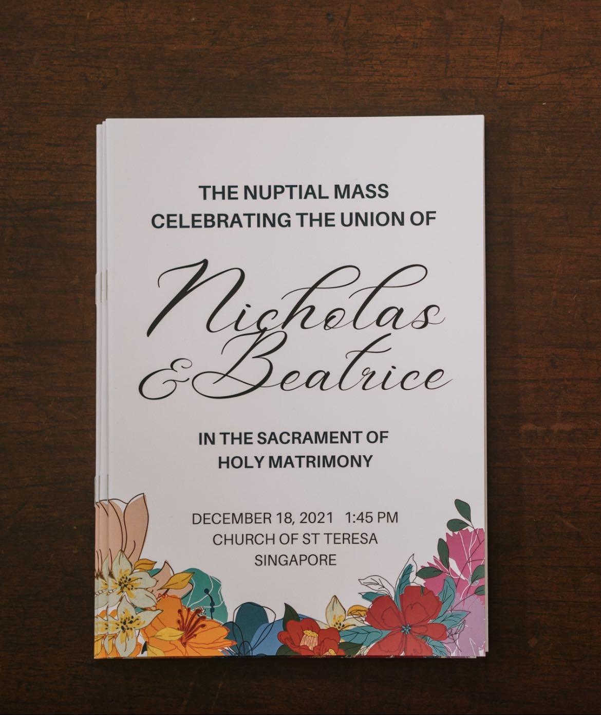 Personalized Wedding Mass Booklet, A5, Hobbies & Toys, Stationery