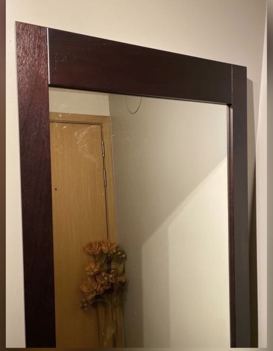 Wooden full length mirror, Furniture & Home Living, Home Decor, Mirrors