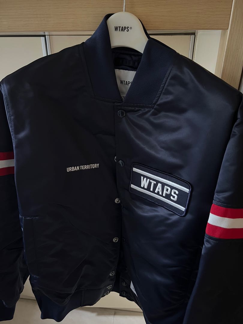 L WTAPS TEAM JACKET NYLON SATIN BLACK | angeloawards.com