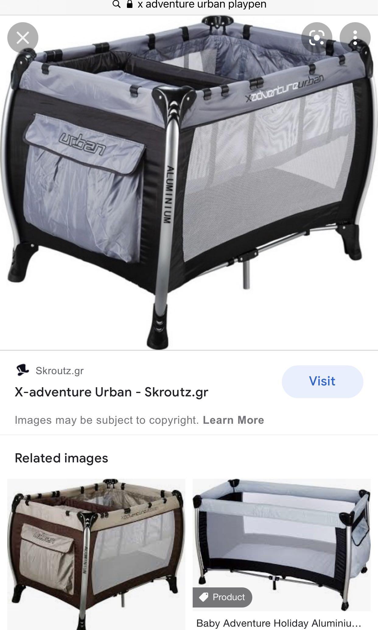 XAdventure urban baby cot/playpen, Babies & Kids, Baby Nursery & Kids Furniture, Cots & Cribs on