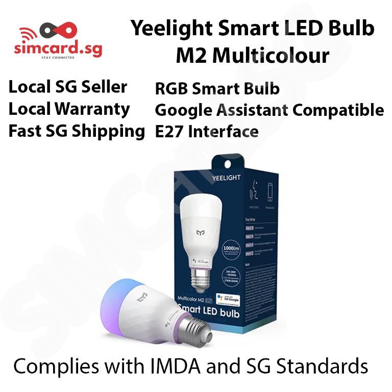 Yeelight Smart LED Bulb Multicolour M2 E27 Google Assistant