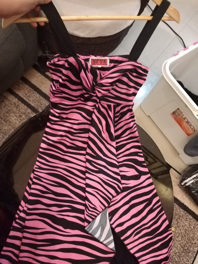 pink zebra dress
