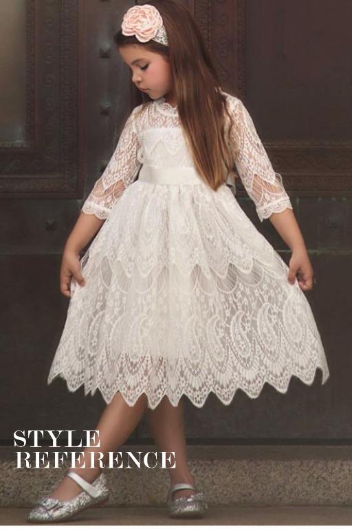 Zara Girl 13 14 White Lace One Piece Dress with Lining Flower Girl