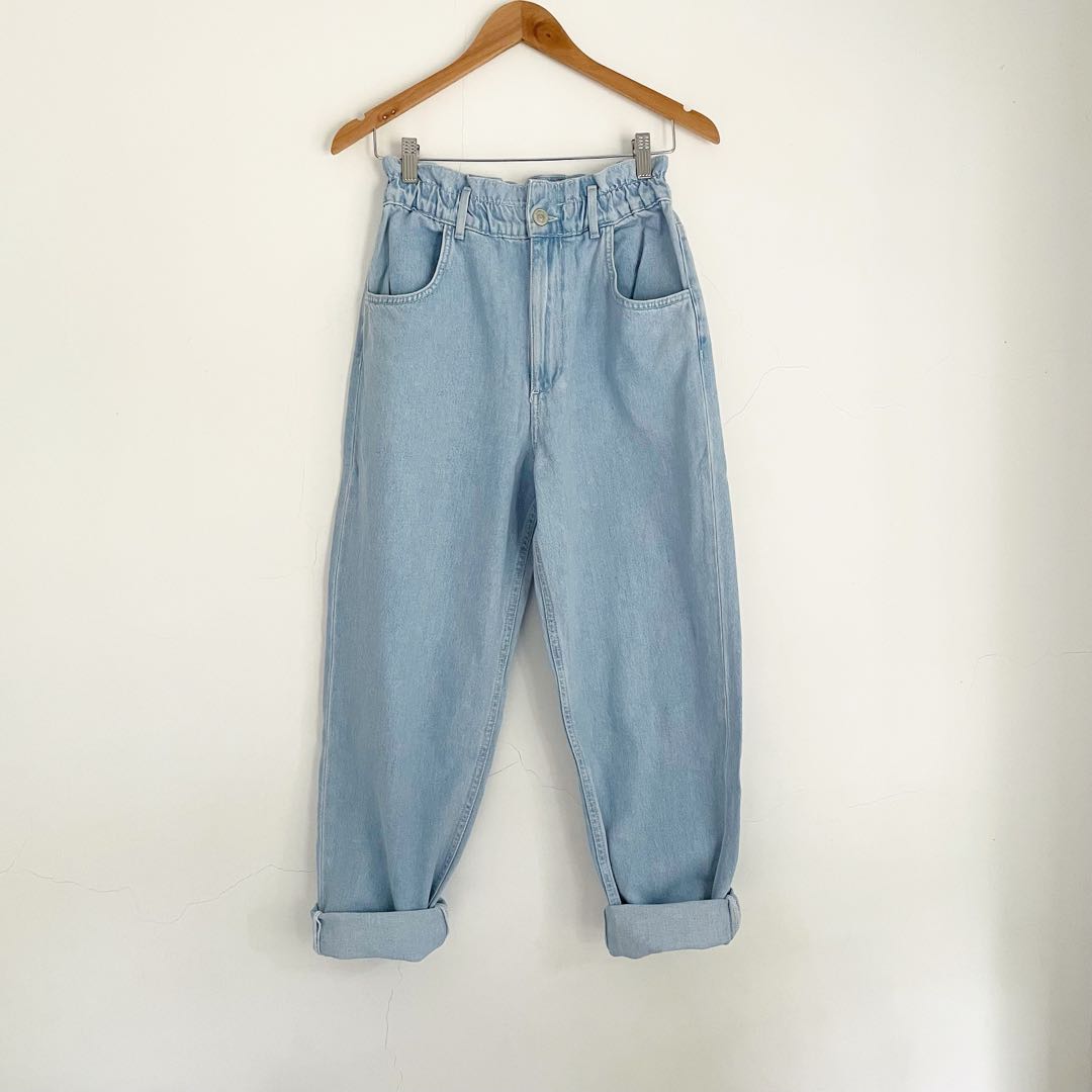 ZARA PAPER BAG JEANS, Women's Fashion, Bottoms, Jeans on Carousell