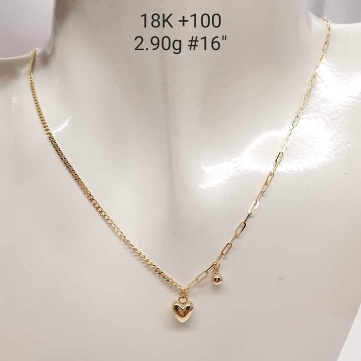 LV HEART 18K SOLID GOLD NECKLACE – Panahon Designs