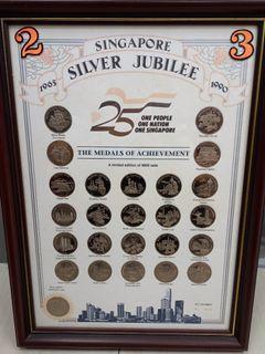 1990 Singapore Silver Jubilee medal set