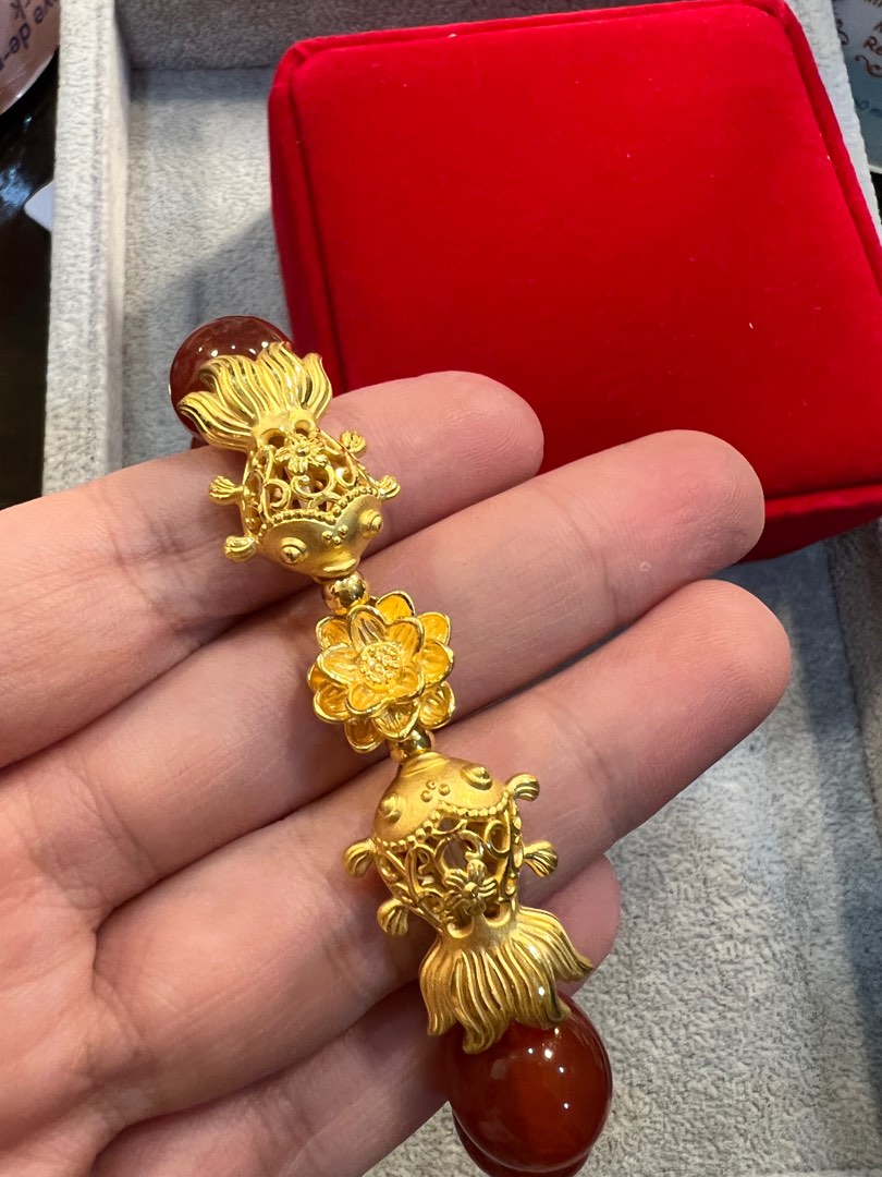 24 karat gold charms top
