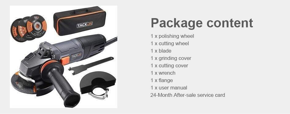 510 Tacklife P9AG125 Professional Angle Grinder 900W Electric