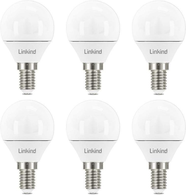 [648] Linkind E14 LED Bulb, Golf Ball P45 Bulb Dimmable, Small Edison ...