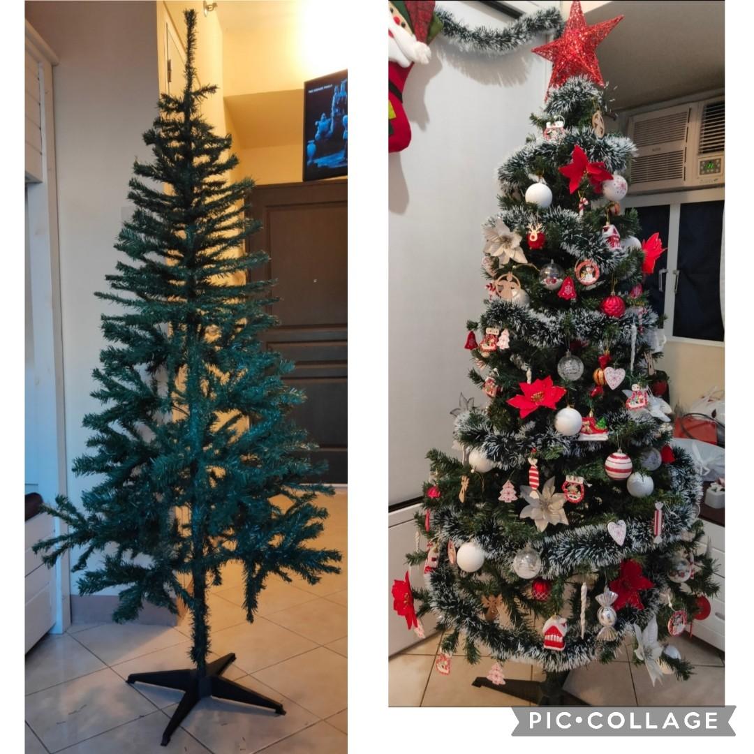 6 ft Christmas Tree (used), Furniture & Home Living, Home Decor, Other